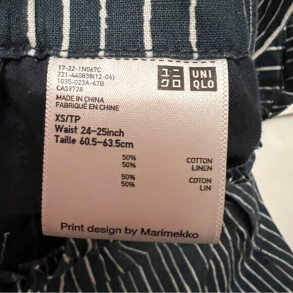 Marimekko Uniqlo  * Women's Shorts, Linen Blend, Pockets ,Green, High Waist - Picture 9 of 14